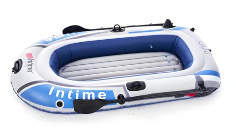 Darrahopens Outdoor Recreation > Boating > Canoes & Kayaks 2-Person Inflatable Boat: 190x100cm Thick PVC Raft for Lakes/Pools – 180kg Capacity with Oars & Pump