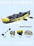 Darrahopens Outdoor Recreation > Boating > Canoes & Kayaks Advanced Elements Inflatable Kayak: 1/2 Person Recreational Convertible (Yellow) – Tandem/Solo Paddling with Durable PVC Hull