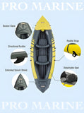 Darrahopens Outdoor Recreation > Boating > Canoes & Kayaks Advanced Elements Inflatable Kayak: 1/2 Person Recreational Convertible (Yellow) – Tandem/Solo Paddling with Durable PVC Hull