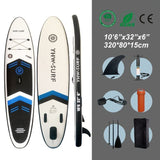 Darrahopens Outdoor Recreation > Boating > Canoes & Kayaks Inflatable vertical paddle set for water sports and surfing-including air pump, paddle, rope, backpack, fin box and maintenance tools.