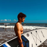 Darrahopens Outdoor Recreation > Boating > Canoes & Kayaks Inflatable vertical paddle set for water sports and surfing-including air pump, paddle, rope, backpack, fin box and maintenance tools.