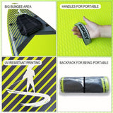 Darrahopens Outdoor Recreation > Boating > Canoes & Kayaks Inflatable vertical paddle set for water sports and surfing-including air pump, paddle, rope, backpack, fin box and maintenance tools.