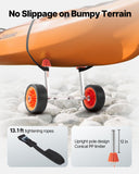 Darrahopens Outdoor Recreation > Boating > Canoes & Kayaks VEVOR Kayak Cart, 113.4 kg Load Capacity, Canoe Cart Dolly with 19.1 cm Solid Rubber Tires & Kickstand, Assembles & Disassembles Within Seconds, Paddle Board Trolley for Kayaks, Canoes, Paddleboards