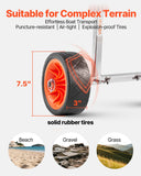 Darrahopens Outdoor Recreation > Boating > Canoes & Kayaks VEVOR Kayak Cart, 113.4 kg Load Capacity, Canoe Cart Dolly with 19.1 cm Solid Rubber Tires & Kickstand, Assembles & Disassembles Within Seconds, Paddle Board Trolley for Kayaks, Canoes, Paddleboards