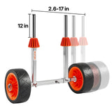 Darrahopens Outdoor Recreation > Boating > Canoes & Kayaks VEVOR Kayak Cart, 113.4 kg Load Capacity, Canoe Cart Dolly with 19.1 cm Solid Rubber Tires & Kickstand, Assembles & Disassembles Within Seconds, Paddle Board Trolley for Kayaks, Canoes, Paddleboards