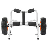 Darrahopens Outdoor Recreation > Boating > Canoes & Kayaks VEVOR Kayak Cart, 113.4 kg Load Capacity, Foldable Kayak Trolley with 25.4 cm Solid Rubber Tires & 1 Ratchet Strap, Paddle Board Trolley for Carrying Kayaks, Canoes, Paddleboards, Float Mats,Jon Boats