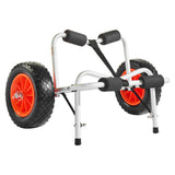 Darrahopens Outdoor Recreation > Boating > Canoes & Kayaks VEVOR Kayak Cart, 113.4 kg Load Capacity, Foldable Kayak Trolley with 25.4 cm Solid Rubber Tires & 1 Ratchet Strap, Paddle Board Trolley for Carrying Kayaks, Canoes, Paddleboards, Float Mats,Jon Boats