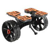 Darrahopens Outdoor Recreation > Boating > Canoes & Kayaks VEVOR Kayak Cart, 136.1 kg Load Capacity, Foldable Kayak Trolley with 25.4 cm Solid Rubber Tires & 1 Ratchet Strap, Paddle Board Trolley for Carrying Kayaks, Canoes, Paddleboards, Float Mats,Jon Boats