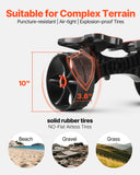 Darrahopens Outdoor Recreation > Boating > Canoes & Kayaks VEVOR Kayak Cart, 136.1 kg Load Capacity, Foldable Kayak Trolley with 25.4 cm Solid Rubber Tires & 1 Ratchet Strap, Paddle Board Trolley for Carrying Kayaks, Canoes, Paddleboards, Float Mats,Jon Boats