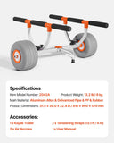 Darrahopens Outdoor Recreation > Boating > Canoes & Kayaks VEVOR Kayak Cart, 158.8 kg Load Capacity, Kayak Trolley with 30.5 cm Inflatable PU Tires & 2 Straps, Assembles & Disassembles Within Seconds, Paddle Board Trolley for Carrying Kayaks and Canoes