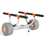 Darrahopens Outdoor Recreation > Boating > Canoes & Kayaks VEVOR Kayak Cart, 158.8 kg Load Capacity, Kayak Trolley with 30.5 cm Inflatable PU Tires & 2 Straps, Assembles & Disassembles Within Seconds, Paddle Board Trolley for Carrying Kayaks and Canoes