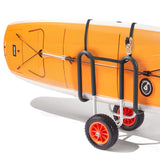Darrahopens Outdoor Recreation > Boating > Canoes & Kayaks VEVOR Kayak Cart, 68.0 kg Load Capacity, Stand Up Paddle Board Trolley with 25.4 cm Solid Rubber Tires & Kickstands, Paddle Board Carrier with Ratchet Strap for Paddleboard & Surfboard Transport