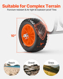 Darrahopens Outdoor Recreation > Boating > Canoes & Kayaks VEVOR Kayak Cart, 68.0 kg Load Capacity, Stand Up Paddle Board Trolley with 25.4 cm Solid Rubber Tires & Kickstands, Paddle Board Carrier with Ratchet Strap for Paddleboard & Surfboard Transport