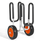 Darrahopens Outdoor Recreation > Boating > Canoes & Kayaks VEVOR Kayak Cart, 68.0 kg Load Capacity, Stand Up Paddle Board Trolley with 25.4 cm Solid Rubber Tires & Kickstands, Paddle Board Carrier with Ratchet Strap for Paddleboard & Surfboard Transport