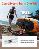 Darrahopens Outdoor Recreation > Boating > Canoes & Kayaks VEVOR Kayak Cart, 68.0 kg Load Capacity, Stand Up Paddle Board Trolley with 25.4 cm Solid Rubber Tires & Kickstands, Paddle Board Carrier with Ratchet Strap for Paddleboard & Surfboard Transport