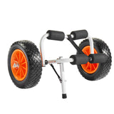 Darrahopens Outdoor Recreation > Boating > Canoes & Kayaks VEVOR Kayak Cart, 90 kg Load Capacity, Foldable Kayak Trolley with 25.4 cm Solid Rubber Tires & 1 Ratchet Strap, Paddle Board Trolley for Carrying Kayaks, Canoes, Paddleboards, Float Mats, Jon Boats