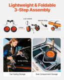 Darrahopens Outdoor Recreation > Boating > Canoes & Kayaks VEVOR Kayak Cart, 90 kg Load Capacity, Foldable Kayak Trolley with 25.4 cm Solid Rubber Tires & 1 Ratchet Strap, Paddle Board Trolley for Carrying Kayaks, Canoes, Paddleboards, Float Mats, Jon Boats