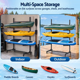 Darrahopens Outdoor Recreation > Boating > Canoes & Kayaks Weisshorn Kayak Storage Rack 3-Tier Canoe SUP Paddleboard Garage 80kg Casters In Australia - Darrahopens