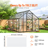 Darrahopens Outdoor Recreation > Boating > Life Jackets VEVOR 15 Pack Polycarbonate Greenhouse Panels, 2' X 4' X 0.24'' Roof Panels Sheets, Waterproof UV Protected Corrugated Plastic Roofing, Impact Resistance Clear Roofing Sheets for Greenhouse/Garden