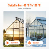 Darrahopens Outdoor Recreation > Boating > Life Jackets VEVOR 15 Pack Polycarbonate Greenhouse Panels, 2' X 4' X 0.24'' Roof Panels Sheets, Waterproof UV Protected Corrugated Plastic Roofing, Impact Resistance Clear Roofing Sheets for Greenhouse/Garden