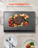 Darrahopens Outdoor Recreation > Boating > Paddles & Oars VEVOR Carbon Steel Griddle, 24x16 inch Universal Flat Top Rectangular Plate, Gas Grill Griddle for BBQ Grill, Teppanyaki, Portable Family Cookware with Handle, for Camping Tailgating Party