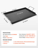 Darrahopens Outdoor Recreation > Boating > Paddles & Oars VEVOR Carbon Steel Griddle, 24x16 inch Universal Flat Top Rectangular Plate, Gas Grill Griddle for BBQ Grill, Teppanyaki, Portable Family Cookware with Handle, for Camping Tailgating Party