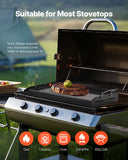 Darrahopens Outdoor Recreation > Boating > Paddles & Oars VEVOR Carbon Steel Griddle, 24x16 inch Universal Flat Top Rectangular Plate, Gas Grill Griddle for BBQ Grill, Teppanyaki, Portable Family Cookware with Handle, for Camping Tailgating Party