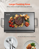 Darrahopens Outdoor Recreation > Boating > Paddles & Oars VEVOR Carbon Steel Griddle, 24x16 inch Universal Flat Top Rectangular Plate, Gas Grill Griddle for BBQ Grill, Teppanyaki, Portable Family Cookware with Handle, for Camping Tailgating Party