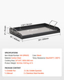 Darrahopens Outdoor Recreation > Boating > Paddles & Oars VEVOR Carbon Steel Griddle, 24x16 inch Universal Flat Top Rectangular Plate, Gas Grill Griddle for BBQ Grill, Teppanyaki, Portable Family Cookware with Handle, for Camping Tailgating Party
