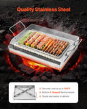 Darrahopens Outdoor Recreation > Boating > Paddles & Oars VEVOR Stainless Steel Griddle, 17x13 inch Universal Flat Top Rectangular Plate, Gas Grill Griddle for BBQ Grill, Teppanyaki, Portable Family Cookware with Handle, for Camping Tailgating Party