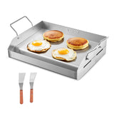 Darrahopens Outdoor Recreation > Boating > Paddles & Oars VEVOR Stainless Steel Griddle, 17x13 inch Universal Flat Top Rectangular Plate, Gas Grill Griddle for BBQ Grill, Teppanyaki, Portable Family Cookware with Handle, for Camping Tailgating Party