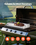 Darrahopens Outdoor Recreation > Boating > Paddles & Oars VEVOR Stainless Steel Griddle, 17x13 inch Universal Flat Top Rectangular Plate, Gas Grill Griddle for BBQ Grill, Teppanyaki, Portable Family Cookware with Handle, for Camping Tailgating Party