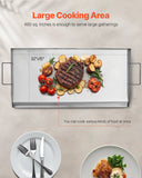 Darrahopens Outdoor Recreation > Boating > Paddles & Oars VEVOR Stainless Steel Griddle, 32x16 inch Universal Flat Top Rectangular Plate, Gas Grill Griddle for BBQ Grill, Teppanyaki, Portable Family Cookware with Handle, for Camping Tailgating Party