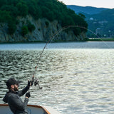 Darrahopens Outdoor Recreation > Boating > Rowing Boats VEVOR Rod and Fishing Reel Combo, IM6 Fiberglass & Carbon Fiber Spinning Rod and Reel Combo, Bass Fishing Pole with 2m Two-Piece Rods, 6+1 Ball Bearings, Stainless Steel Guides with Ceramic Rings