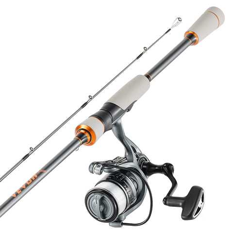 Darrahopens Outdoor Recreation > Boating > Rowing Boats VEVOR Rod and Fishing Reel Combo, IM6 Fiberglass & Carbon Fiber Spinning Rod and Reel Combo, Bass Fishing Pole with 2m Two-Piece Rods, 6+1 Ball Bearings, Stainless Steel Guides with Ceramic Rings