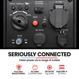 Darrahopens Outdoor Recreation > Camping > Batteries & Generators GENPOWER 1.2kW Peak 1.0kW Inverter Generator, Portable Lightweight Camping