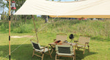 Darrahopens Outdoor Recreation > Camping > Camp Furniture 2 Chairs & 1 Table Set Bamboo Camping Folding Portable Outdoor Picnic Travel BBQ