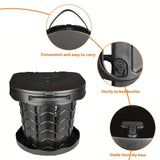 Darrahopens Outdoor Recreation > Camping > Camp Furniture Black collapsible camping toilet, portable outdoor toilet, camping furniture Australia, lightweight camping gear, compact toilet for travel, camping sanitation solution