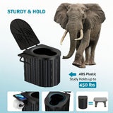 Darrahopens Outdoor Recreation > Camping > Camp Furniture Black collapsible camping toilet, portable outdoor toilet, camping furniture Australia, lightweight camping gear, compact toilet for travel, camping sanitation solution In Australia - Darrahopens