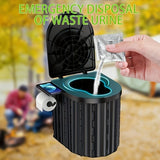 Darrahopens Outdoor Recreation > Camping > Camp Furniture Black collapsible camping toilet, portable outdoor toilet, camping furniture Australia, lightweight camping gear, compact toilet for travel, camping sanitation solution In Australia - Darrahopens