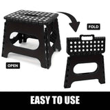 Darrahopens Outdoor Recreation > Camping > Camp Furniture Black foldable camping stool, portable camping seat, lightweight outdoor furniture, durable stool for camping, compact camping gear