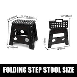 Darrahopens Outdoor Recreation > Camping > Camp Furniture Black foldable camping stool, portable camping seat, lightweight outdoor furniture, durable stool for camping, compact camping gear