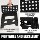 Darrahopens Outdoor Recreation > Camping > Camp Furniture Black foldable camping stool, portable camping seat, lightweight outdoor furniture, durable stool for camping, compact camping gear