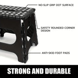 Darrahopens Outdoor Recreation > Camping > Camp Furniture Black foldable camping stool, portable camping seat, lightweight outdoor furniture, durable stool for camping, compact camping gear