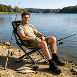 Darrahopens Outdoor Recreation > Camping > Camp Furniture Black folding camping chair, outdoor chair, portable chair, sturdy camping chair, comfortable camping chair, camping furniture Australia