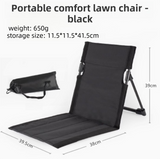 Darrahopens Outdoor Recreation > Camping > Camp Furniture Black Portable Folding Camping Chair with Backrest & Storage-Bag - Ultra-Light Aluminum Alloy Lawn Chair, Beach & Balcony Travel Seating