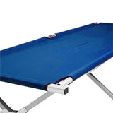 Darrahopens Outdoor Recreation > Camping > Camp Furniture Camping Bed Folding Stretcher Light Weight w/ Carry Bag Camp Portable - blue