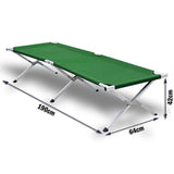 Darrahopens Outdoor Recreation > Camping > Camp Furniture Camping Bed Folding Stretcher Light Weight w/ Carry Bag Camp Portable - green