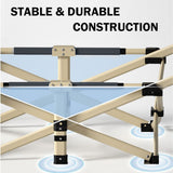 Darrahopens Outdoor Recreation > Camping > Camp Furniture Camping Portable Stretcher Single Foldable Folding Bed Recliner Mat - grey