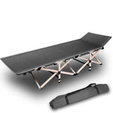 Darrahopens Outdoor Recreation > Camping > Camp Furniture Camping Portable Stretcher Single Foldable Folding Bed Recliner Mat - grey